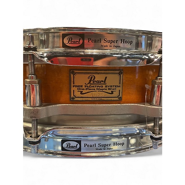 Used 1990s Pearl 14X3.5 One-Piece Shell Free Floating System Liquid Amber Drum