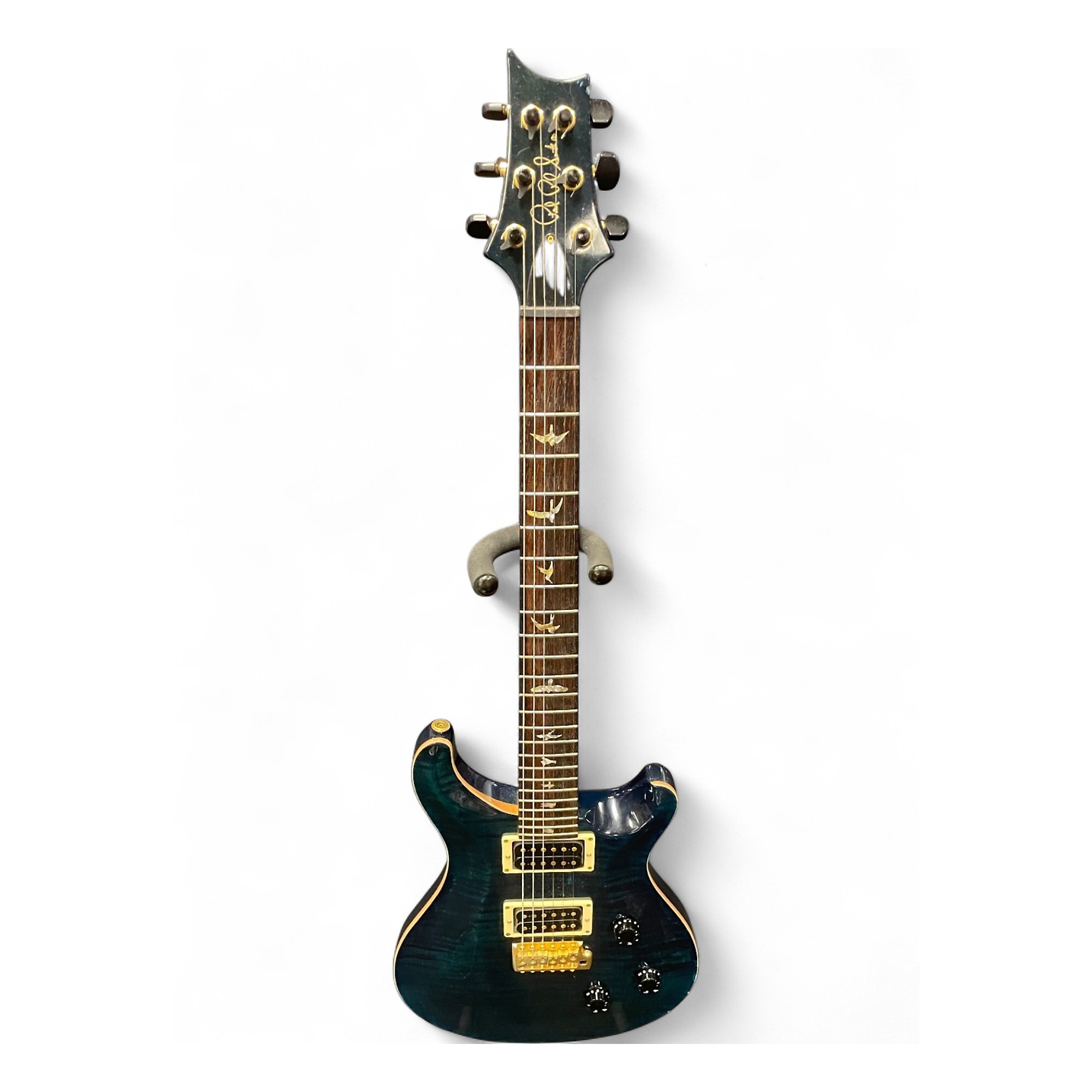 Used PRS Custom 24 10 Top Emerald Green Solid Body Electric Guitar