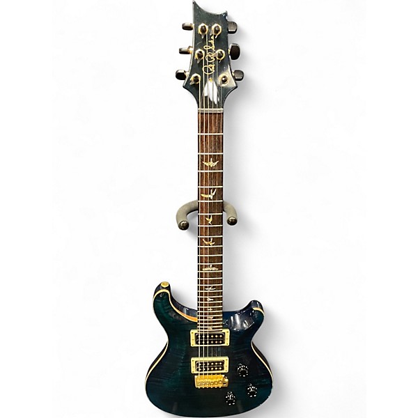 Used PRS Custom 24 10 Top Emerald Green Solid Body Electric Guitar