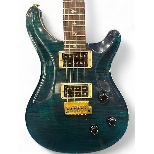 Used PRS Custom 24 10 Top Emerald Green Solid Body Electric Guitar