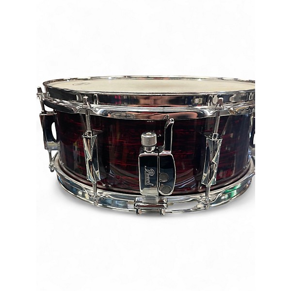 Used Pearl 14X5.5 14" SST Limited Edition Snare Strata Red Drum