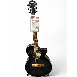 Used Ibanez AEWC400 Trans Black Acoustic Electric Guitar