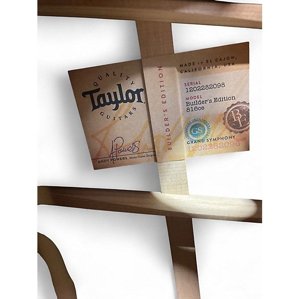 Used Taylor 816CE Natural Acoustic Electric Guitar