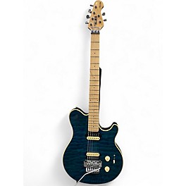 Used Sterling by Music Man Sub AX3 Axis Trans Blue Solid Body Electric Guitar