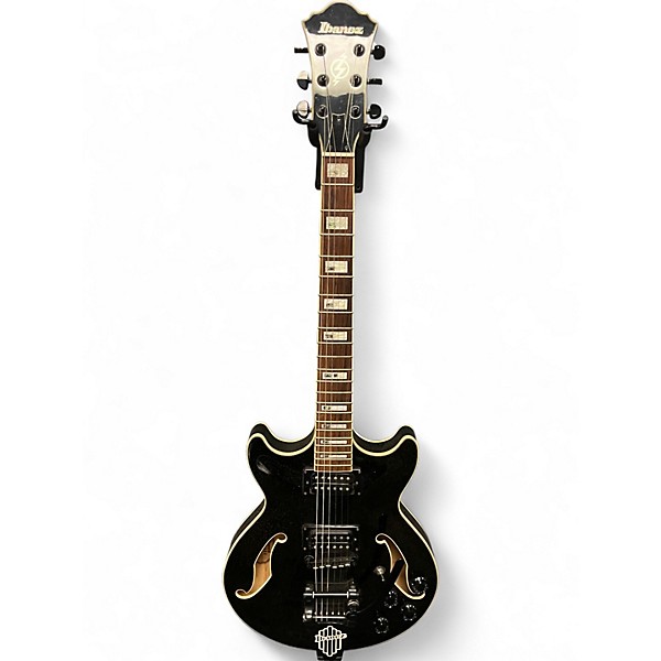 Used Ibanez AM77T Artcore Black Sparkle Hollow Body Electric