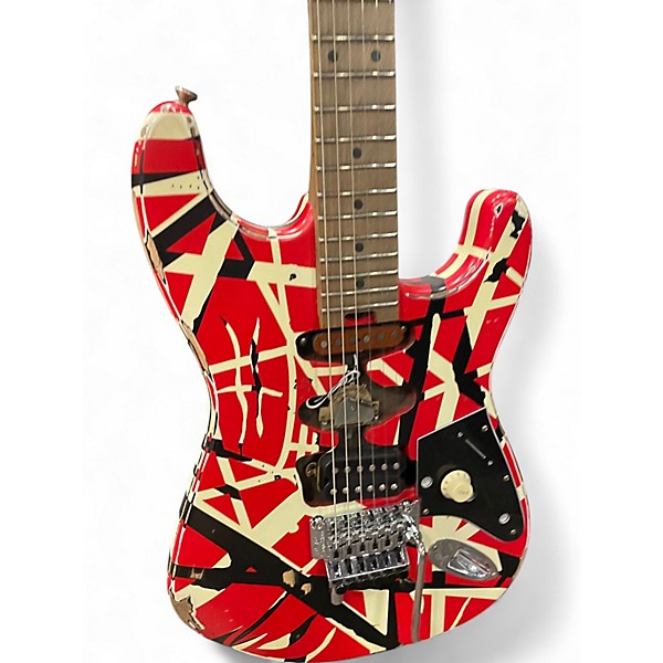 Used EVH Striped Series Frankie striped Solid Body Electric Guitar