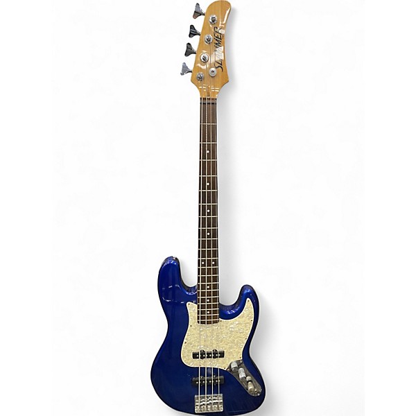 Used Hamer BZ-4 SLAMMER Blue Sparkle Electric Bass Guitar