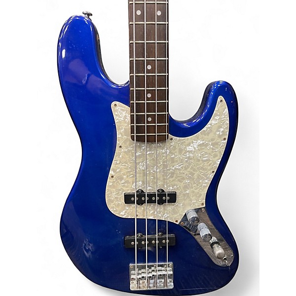 Used Hamer BZ-4 SLAMMER Blue Sparkle Electric Bass Guitar