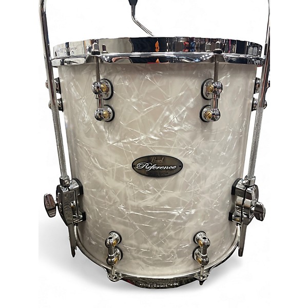 Used Pearl 3 Piece Reference Pure-Music City Custom   Pearl White Drum Kit