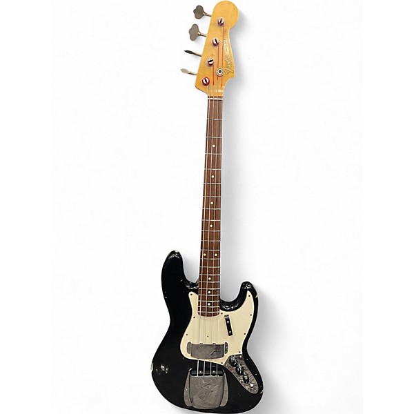 Used Fender Custom Shop 1960s Relic Jazz Bass Black Electric Bass Guitar