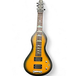 Used Luna electric lapsteel Cherry Sunburst Solid Body Electric Guitar