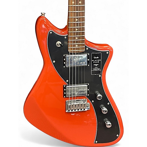 Used 2023 Fender Player Plus Meteora HH Fiesta Red Solid Body Electric Guitar