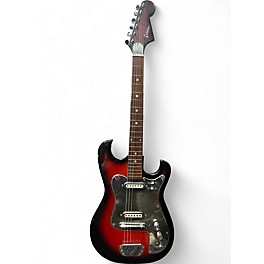 Vintage 1960s Sekova ELECTRIC GUITAR Candy Red Burst Solid Body Electric Guitar