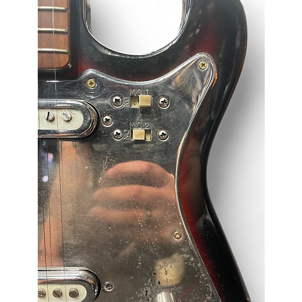 Vintage 1960s Sekova ELECTRIC GUITAR Candy Red Burst Solid Body Electric Guitar