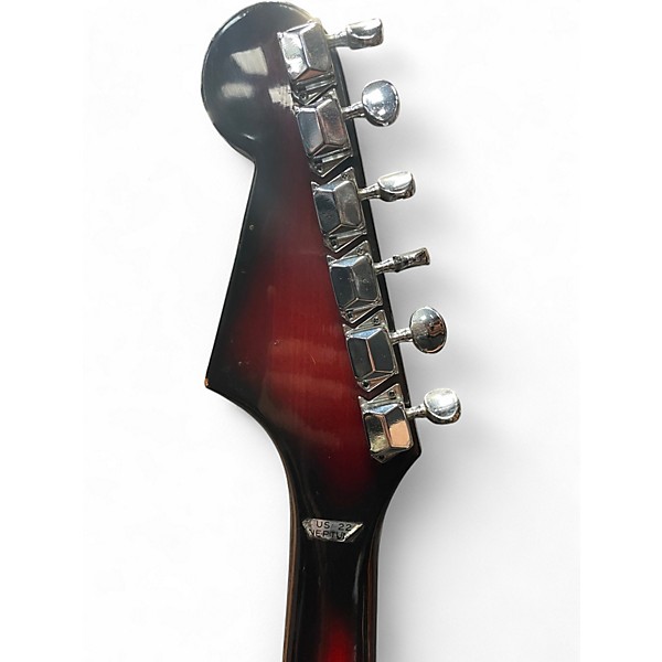 Vintage 1960s Sekova ELECTRIC GUITAR Candy Red Burst Solid Body Electric Guitar