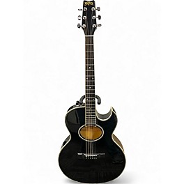 Used 1980s Washburn Woodstock Black Acoustic Electric Guitar