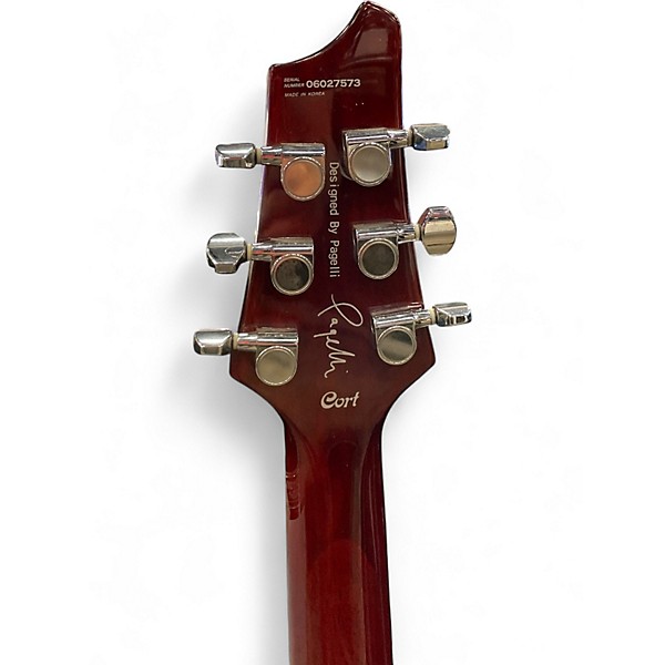 Used Cort PAGELLI PAG1 ORANGE BURST Solid Body Electric Guitar