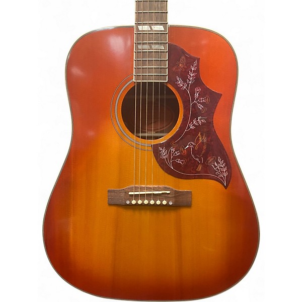 Used Epiphone HUMMINGBIRD MASTERBUILT Cherry Sunburst Acoustic Electric Guitar