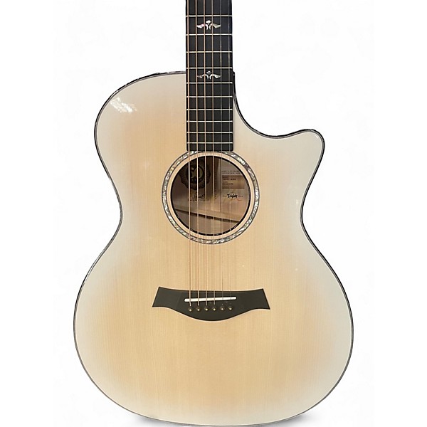 Used Taylor 614CE 50th Anniversary LTD White Edgeburst Acoustic Electric Guitar