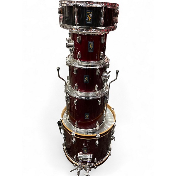 Used Yamaha 5 Piece Rydeen Wine Red Drum Kit