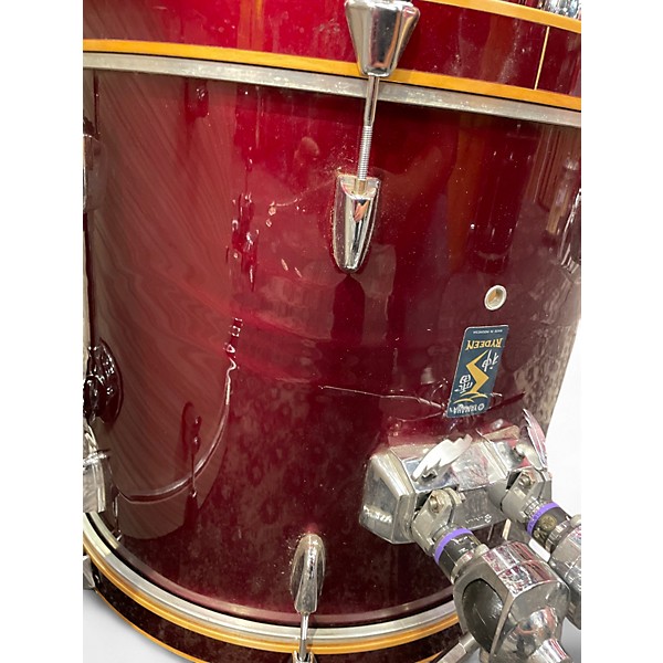 Used Yamaha 5 Piece Rydeen Wine Red Drum Kit