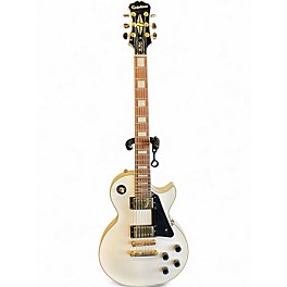 Used Epiphone Les Paul Custom Pro Alpine White Solid Body Electric Guitar