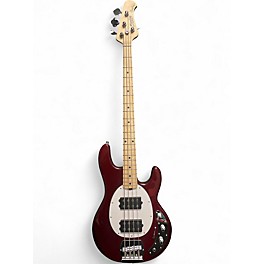 Used Ernie Ball STINGRAY  Candy Apple Red Electric Bass Guitar
