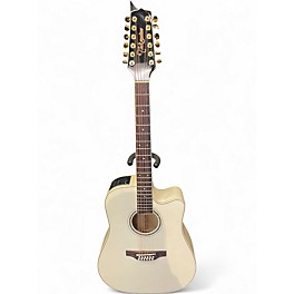 Used Takamine GD37CE12 Pearl White 12 String Acoustic Electric Guitar