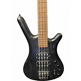 Used Warwick Corvette Double Buck 4 String Trans Black Electric Bass Guitar