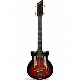 Vintage 1963 Airline Pocket Bass 2 Color Sunburst Electric Bass Guitar