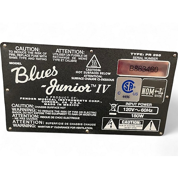 Used Fender BLUES JR 1V 75TH ANIVERSARY Tube Guitar Combo Amp