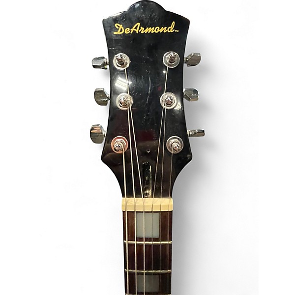Used DeArmond M66 Black Solid Body Electric Guitar