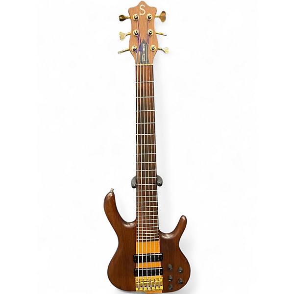 Used Ken Smith BSR6 6 String Walnut Electric Bass Guitar