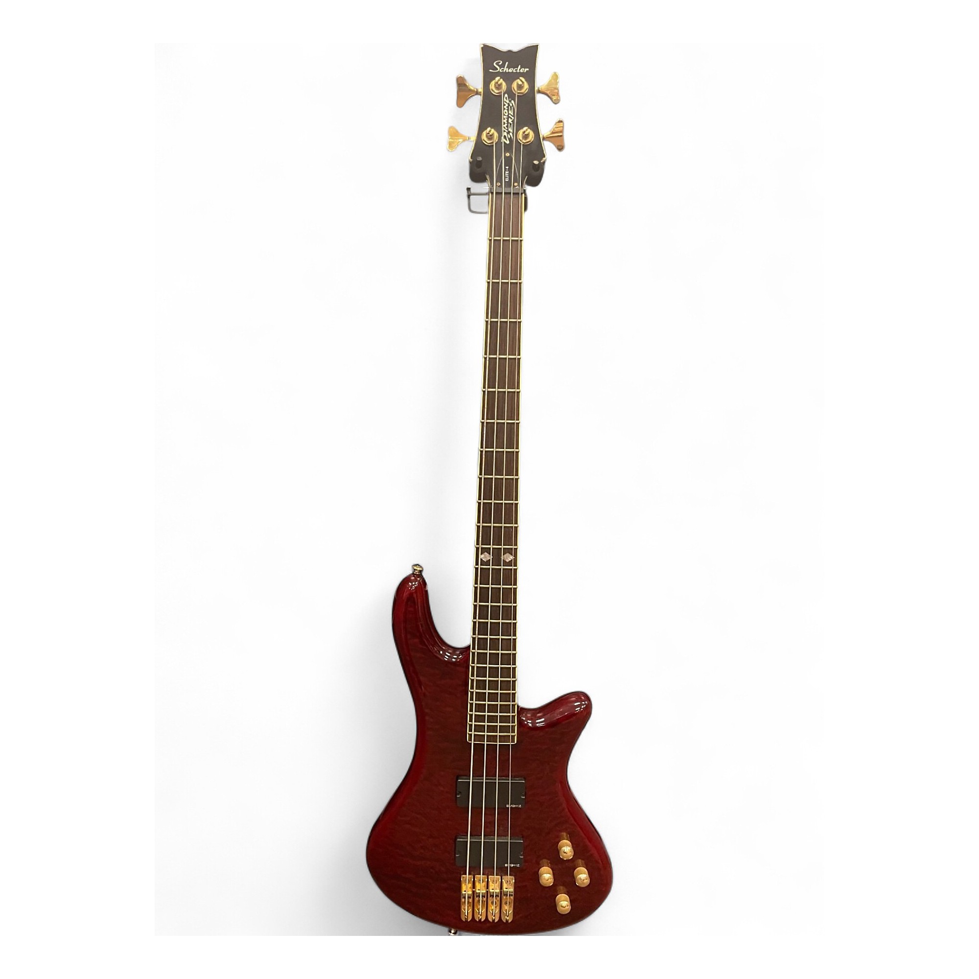 SCHECTER DIAMOND SERIES ELITE-4 左利き Used Schecter DIAMOND SERIES ELITE 4 Bass Guitar Silver/Gray