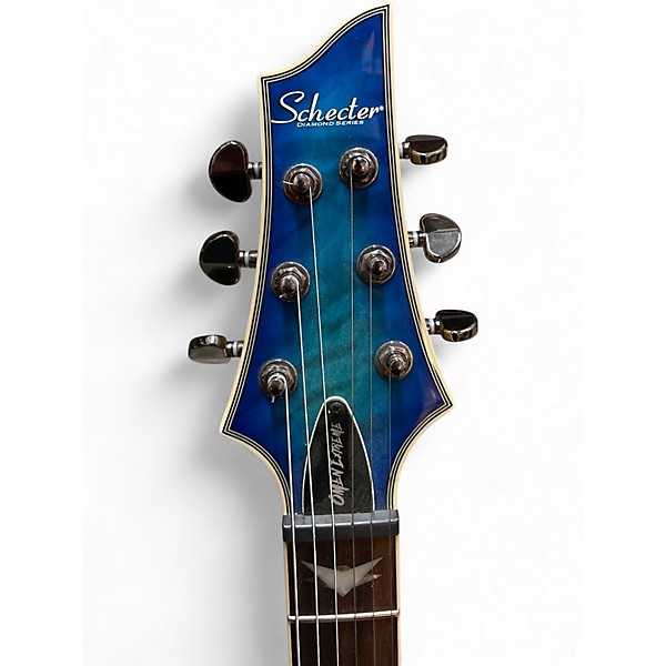 Used Schecter Guitar Research Omen Extreme 6 Ocean Blue Burst Solid Body Electric Guitar