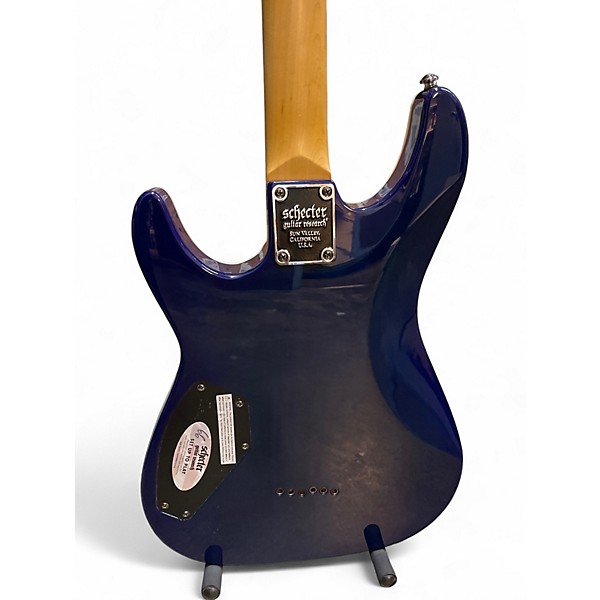 Used Schecter Guitar Research Omen Extreme 6 Ocean Blue Burst Solid Body Electric Guitar