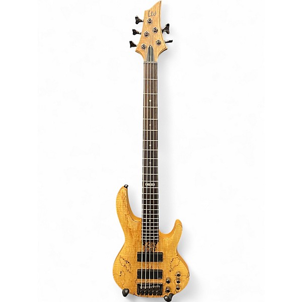 Used ESP LTD B415SM Spalted Maple Electric Bass Guitar