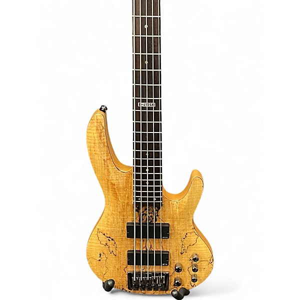 Used ESP LTD B415SM Spalted Maple Electric Bass Guitar