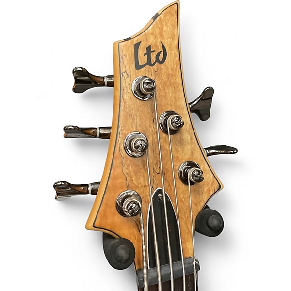 Used ESP LTD B415SM Spalted Maple Electric Bass Guitar