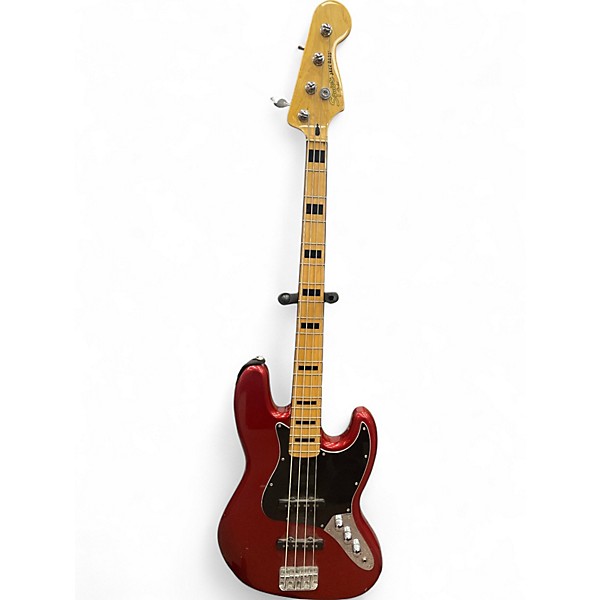 Used Squier  Jazz Bass Red Electric Bass Guitar