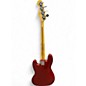 Used Squier  Jazz Bass Red Electric Bass Guitar