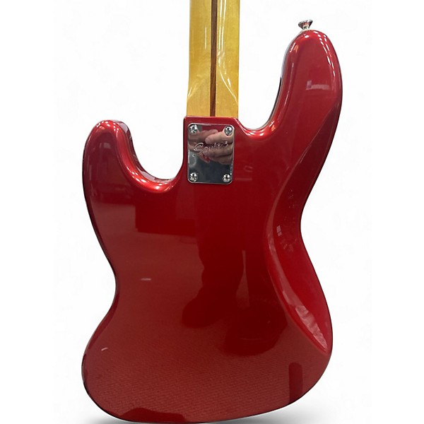 Used Squier  Jazz Bass Red Electric Bass Guitar