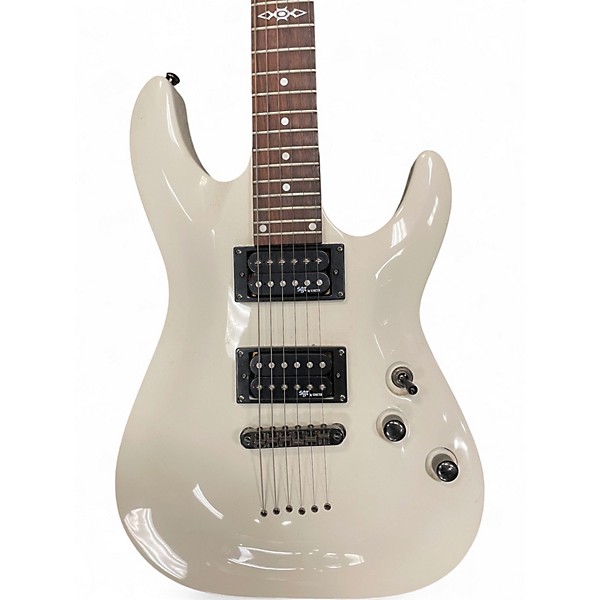 Used Schecter Guitar Research C-1 SGR WHITE Solid Body Electric Guitar