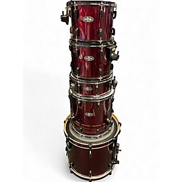 Used Pearl 5 Piece Vision Candy Apple Red Drum Kit