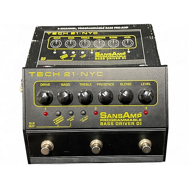 Used Tech 21 Sansamp PBDR Bass Driver DI Bass Effect Pedal