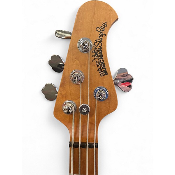 Used Ernie Ball Music Man Stingray 4 String Metalic Gold Electric Bass Guitar