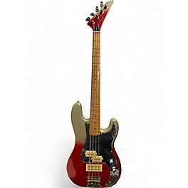 Used Hondo FAME SERIES 861 WHITE/RED SPARKLE Electric Bass Guitar