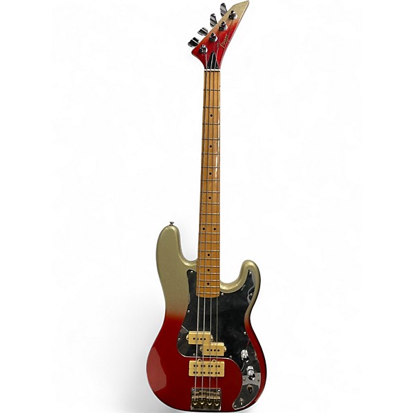 Used Hondo FAME SERIES 861 WHITE/RED SPARKLE Electric Bass Guitar