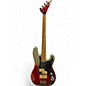 Used Hondo FAME SERIES 861 WHITE/RED SPARKLE Electric Bass Guitar thumbnail
