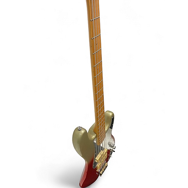 Used Hondo FAME SERIES 861 WHITE/RED SPARKLE Electric Bass Guitar